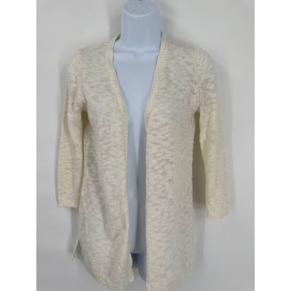 NWOT One Hart Cream Knit Open Front Cardigan XS - Picture 7 of 8